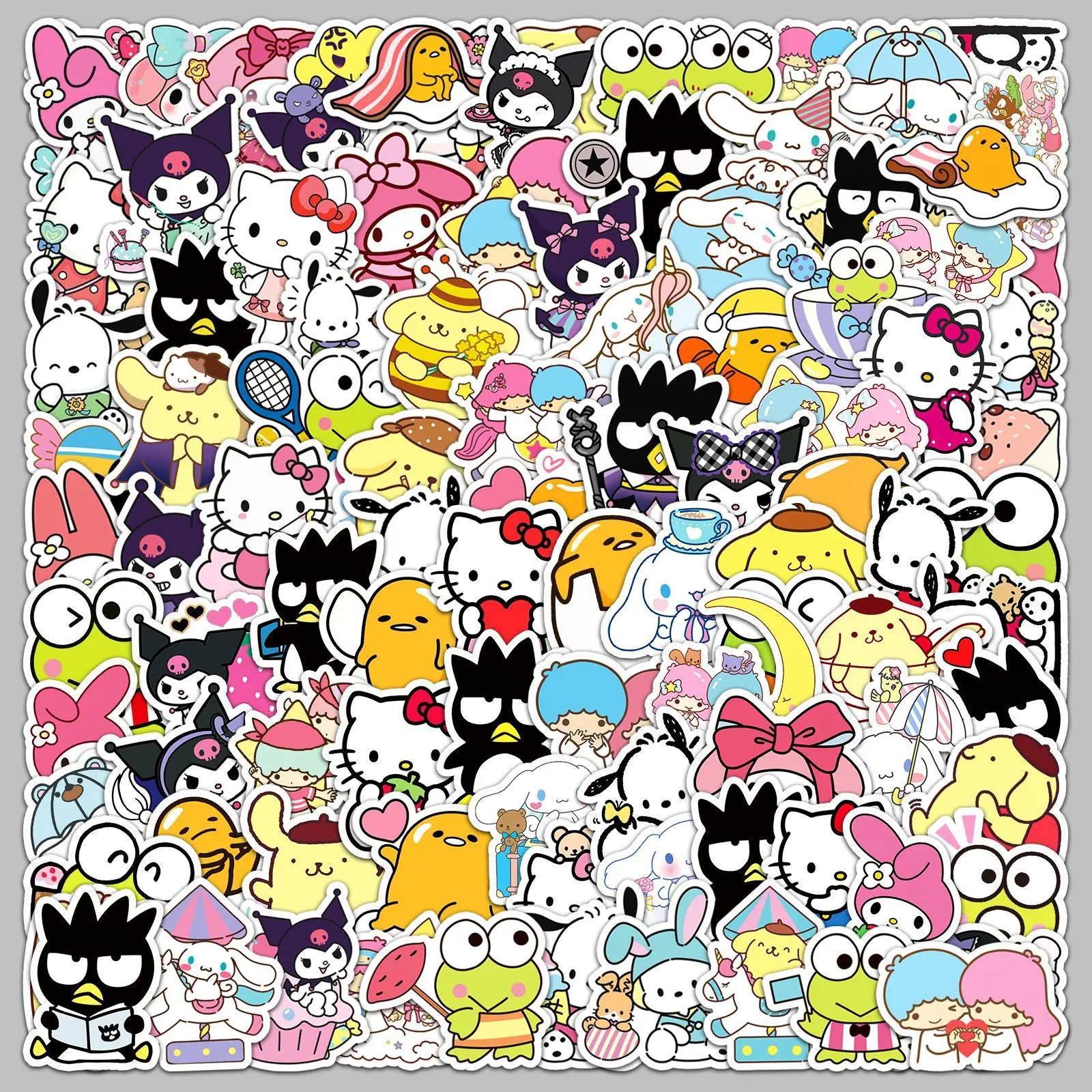 10/30/50/100 pz Kuromi Hello Kitty Cinnamoroll misto Sanrio Sticker fai da te Snowboard Laptop bagagli Cartoon Graffiti decalcomanie Sticker