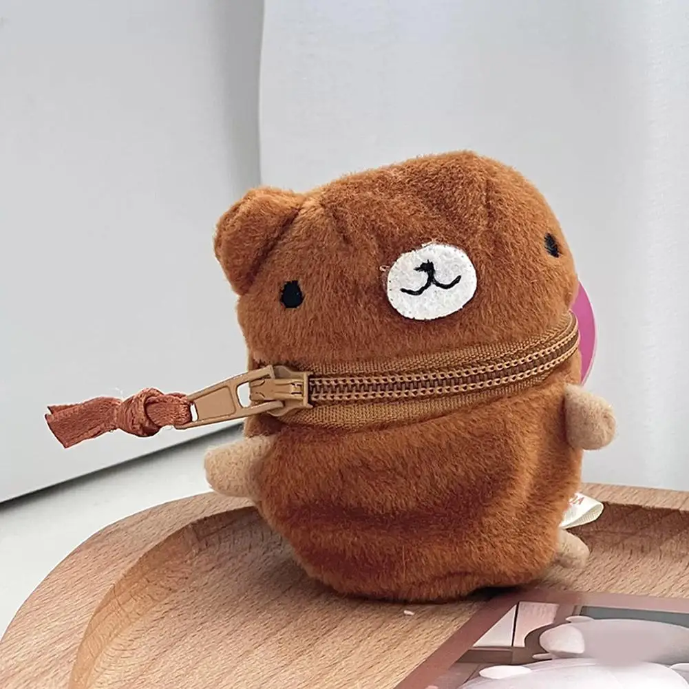 Kawaii Münzbörse Mini-Kopfhörer-Aufbewahrungstasche Niedlicher Hase Bär Tier Schlüsselanhänger Taschenanhänger Geburtstagsgeschenk für Mädchen – Detail 15