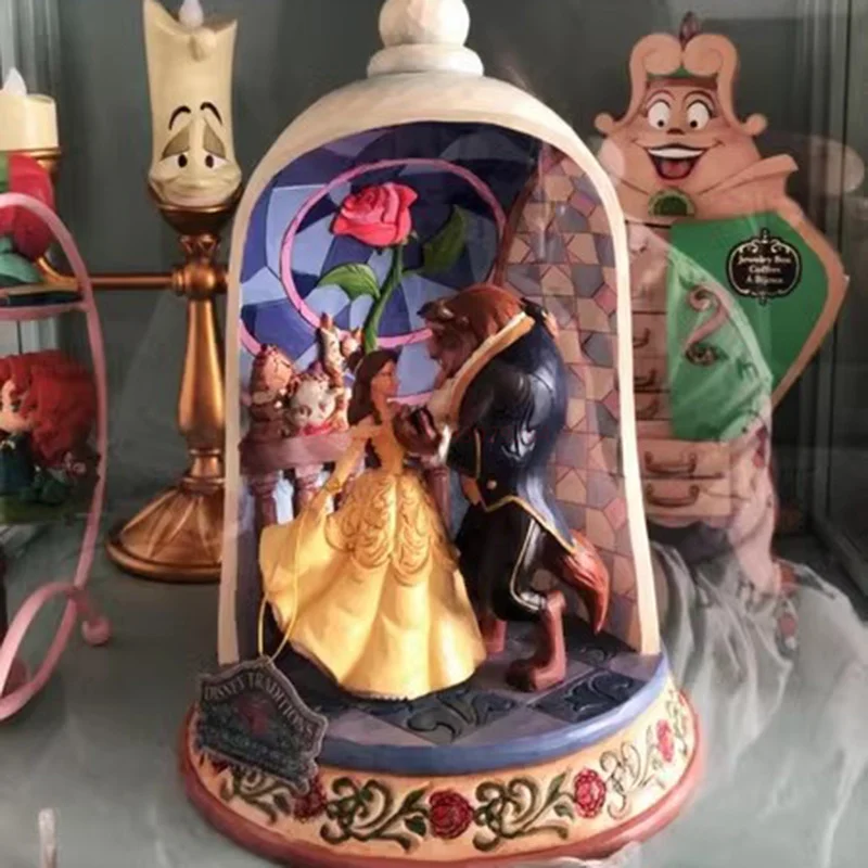 Disney  Beauty And Beast Hand Decoration Authentic Disney Belle Princess Tabletop Decoration Birthday Gift For Friend