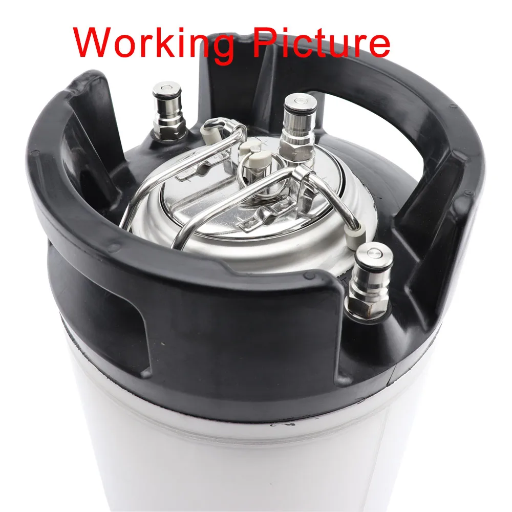 Homebrew Beer Cornelius Type Corny Keg Lid 0-90PSI Gauge Carbonation Lid with Pressure Relief Valve Bar Tool