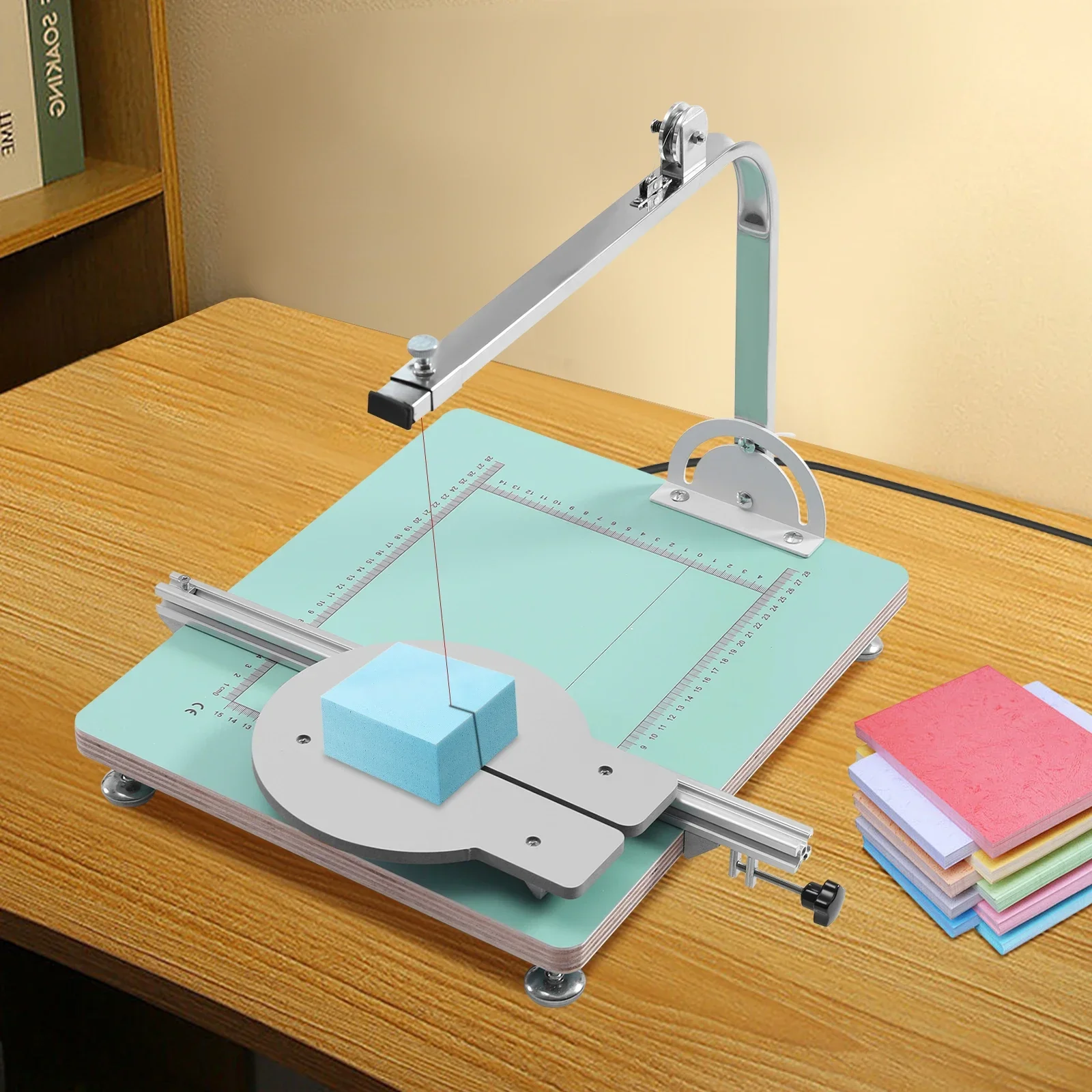 Portable Desktop Electric Hot Wire Foam Cutter Tool w/ Adjustable Temperature & Angle for DIY Craft Cutting, Styrofoam Modeling