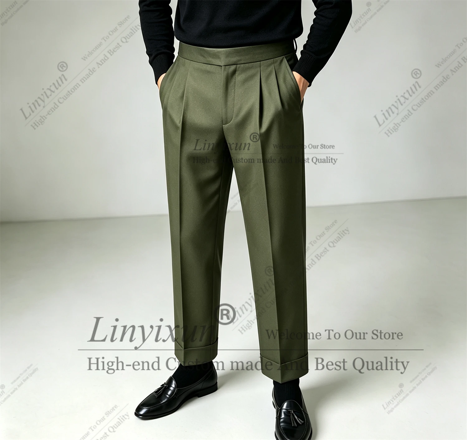 Men Business Pants Winter Men's Trousers Man Casual Formal Tailoring Clothes Social Suit Clothing Slacks Pants Mens Customized