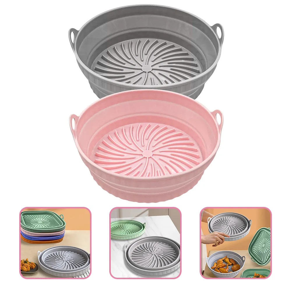 2Pcs Reusable Silicone Non Stick Heat Resistant Baking Pads Air Fryer Accessories Easy Clean Mat — купить у AliExpress WW