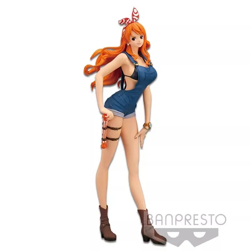 Bandai Original ONE PIECE STAMPEDE Anime Figure 25Cm GLITTER & GLAMOURS Nami Action Figure Toys For Kids Gift Collectible Model