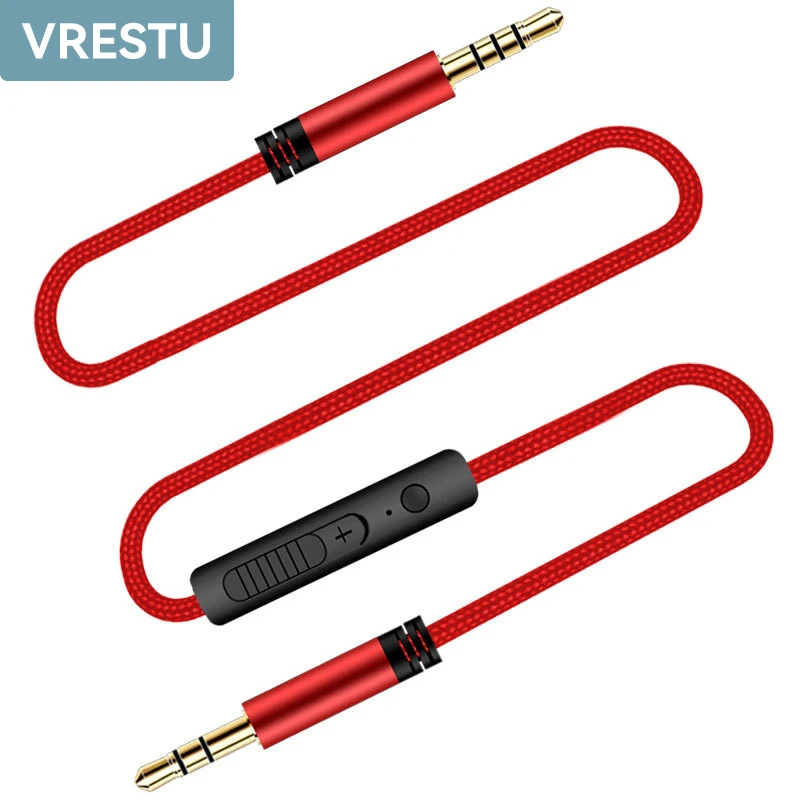 3.5mm Jack Audio Cable Jack 3.5 mm Male to Male Audio Aux Cable for Samsung Car Headphone Speaker Wire Line Control Cord Tuning