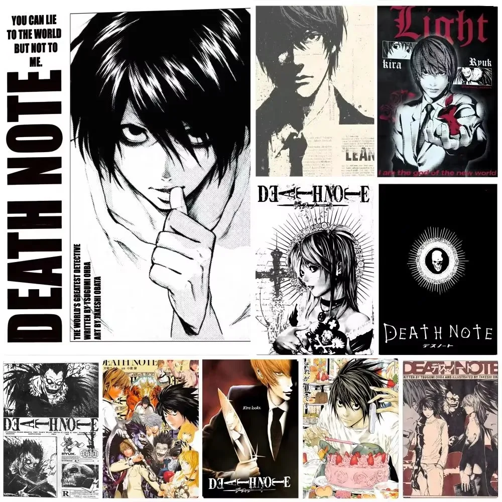 Oil Painting By Number Kit Death Note Anime Classic Vintage Art Canvas Wall Art for Adults DIY Home Decor Gift Frameless