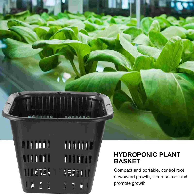 6 Pcs Hydroponic Grow Baskets Plastic Mesh Net Pot Plant Containers with Root Fixing Garden Holder Basins for Hydroponics