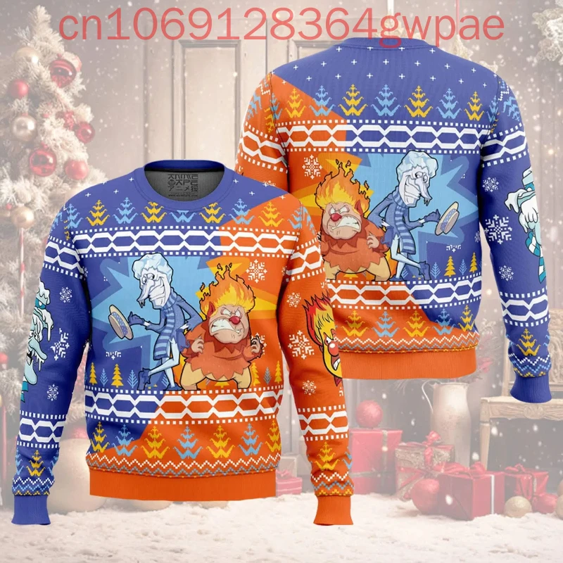 Heat and Snow Miser The Year Without a Santa Claus Ugly Christmas Men Sweater Miser Brothers Sweater Party Christmas Sweatshirt