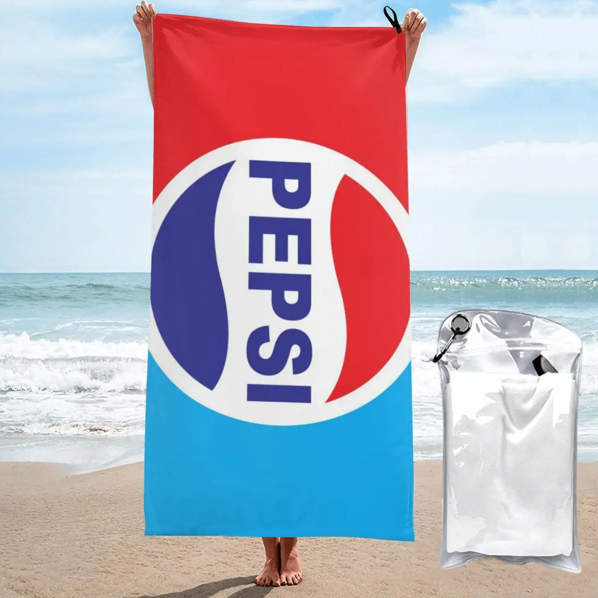 Beach Towel Poncho Bathing Towels Cover-ups Quick Dry Sand Free Yoga Spa Gym Pool P-pepsi