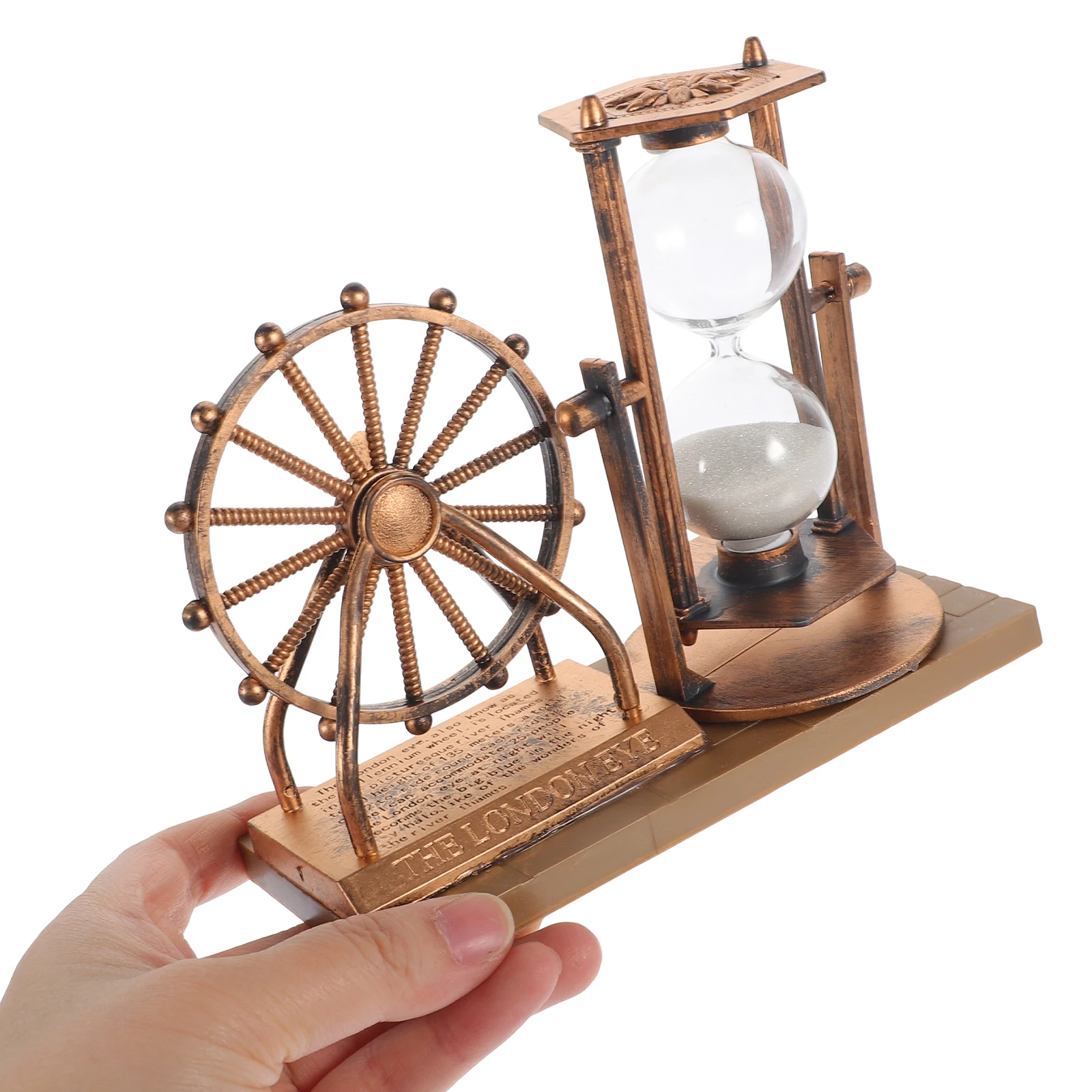 

Ferris Wheel Hourglass Ornaments Sand Clock Vintage Timer Home Decor Desktop Table