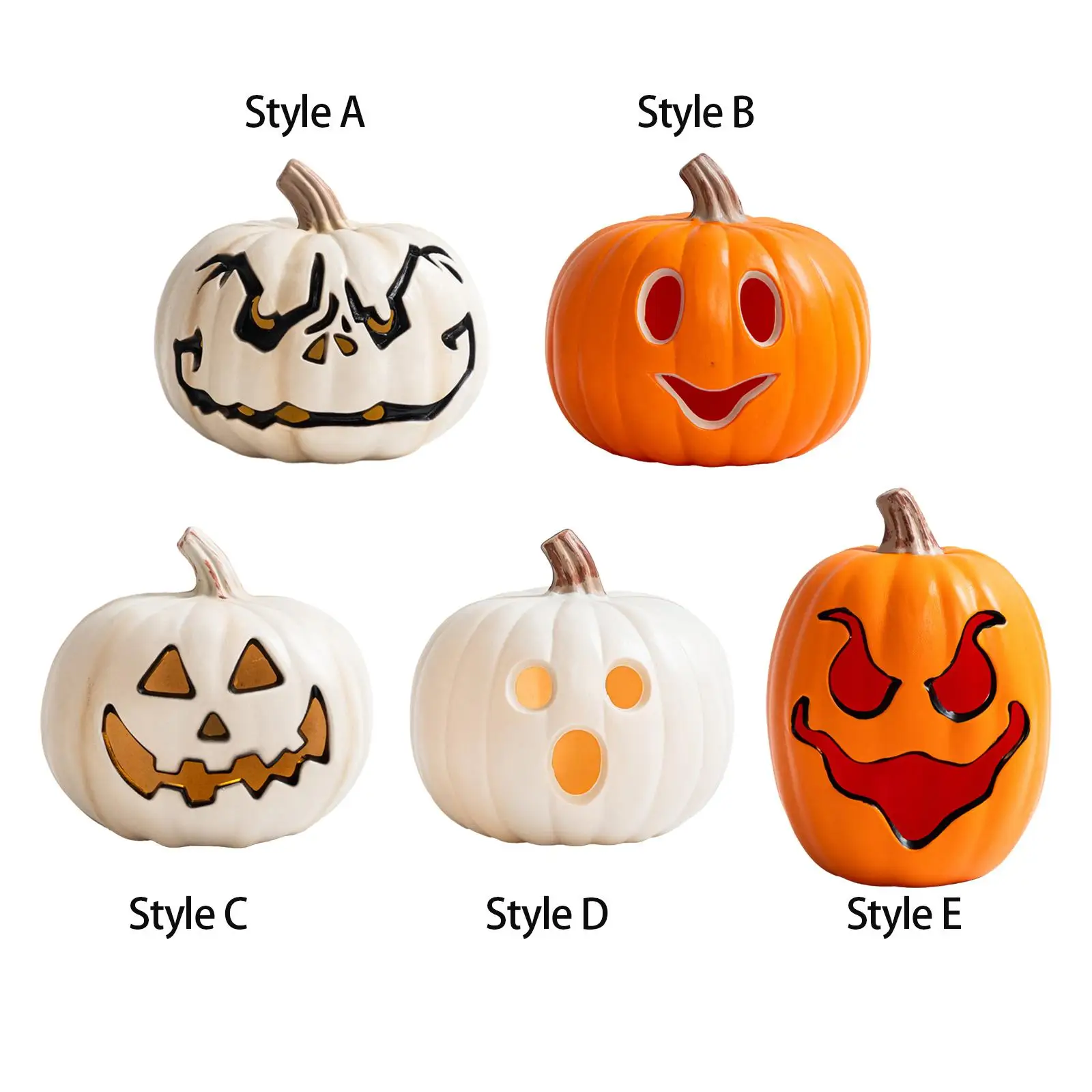 

Halloween Pumpkin Light Pumpkin Lantern Vivid Details Collecting Resin Pumpkin