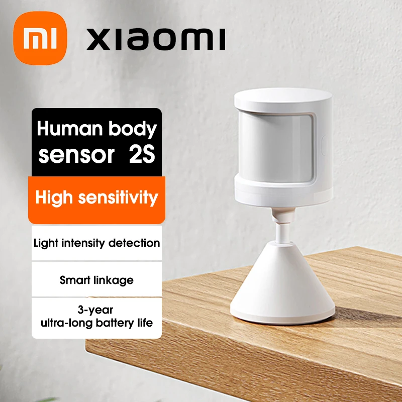 Xiaomi Mijia sensore del corpo umano 2S con supporto Monitor del movimento del corpo collegamento intelligente funziona con l\'app Mihome per Smart