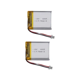 2pcs 3.7v 700mah 2.59Wh Li Lithium Battery 603035 Li-ion NTC 3-wires JST 3pin1.0mm For DashCam GSP Bluetooth Speaker Headphones