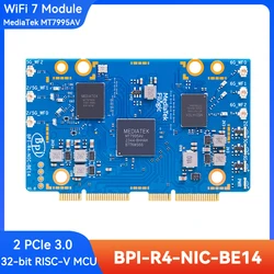 Banana Pi BPI-R4-NIC-BE14 WiFi 7 Module MediaTek MT7995AV 32-bit RISC-V MCU 2 PCIe 3.0 Interface 2-Lane for Banana Pi BPI-R4