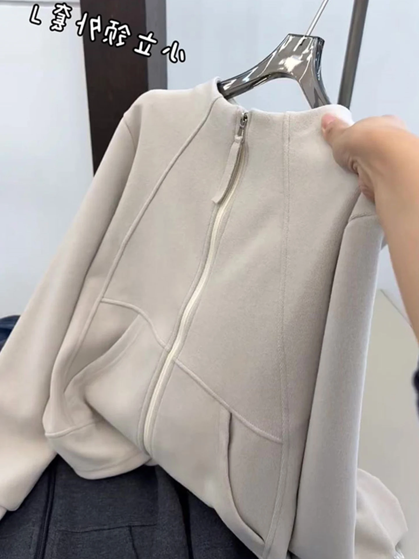 Cardigan aperto lavorato a maglia lungo dimagrante Sve in puro colore con cerniera Jaet Top leggero di lusso per pendolarismo Autunno Faion