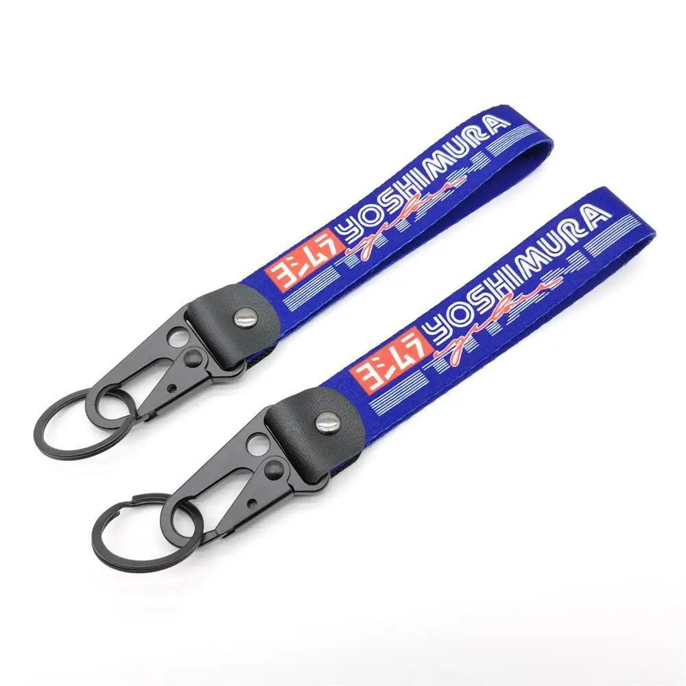 Yoshimura Racing Keychains Motorcycle Keyring  JDM Style Key Strap For Honda Toyota Nissan Mazda Suzuki Key Holder Accessories