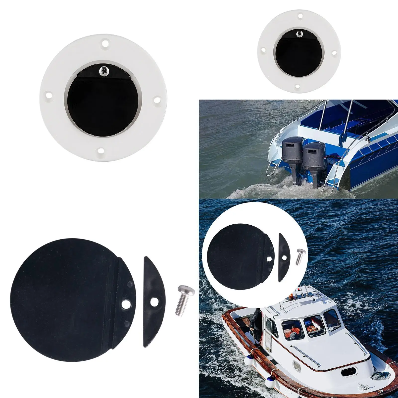 

Boat Scupper Valve Marine Cockpit Drain High Flow ABS Check Valve Professional Repair Fittings for Yacht RV