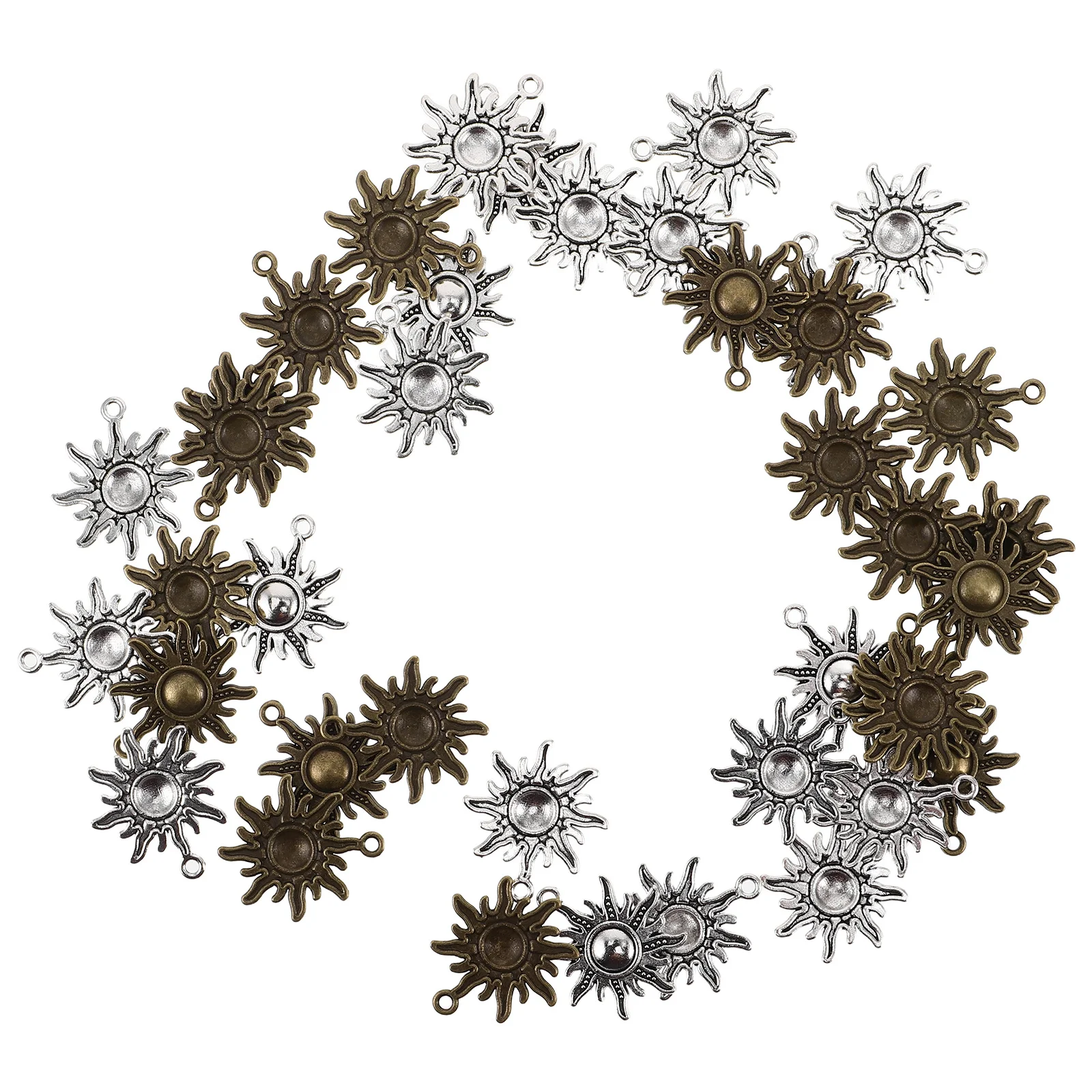 40 قطع الإبداعية الشمس سحر سبائك قلادة النتائج أناقة خمر لصنع المجوهرات قلادة سوار أقراط الإمدادات