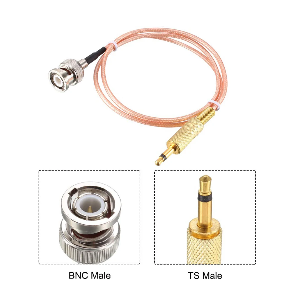 BNC laki-laki perempuan ke 3.5mm 1/8 "Mono TS steker laki-laki adaptor Stereo kabel koaksial Audio daya RG316 untuk Radio gelombang pendek