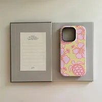Pink flowers and turtles Phone Case for iPhone 16 15 14 13 12 11 X XS XR XSMAX 7 8 Pro Max Plus Double-layer Back Cover