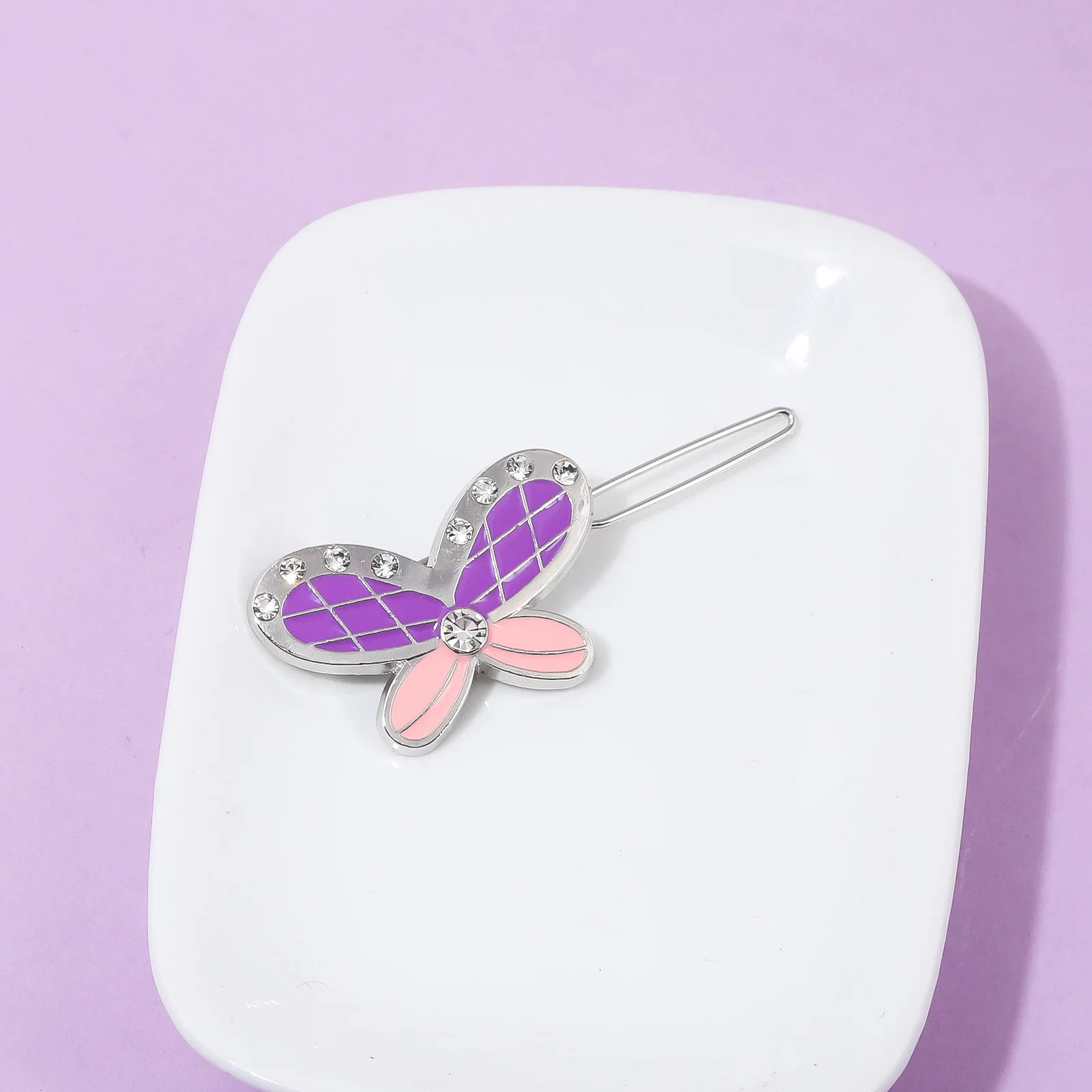 쿠로누마 사와코 보라색 나비 머리핀 여성 코스프레, 애니메이션 키미 니 토도케, 나로부터 당신까지, 소녀 헤어 액세서리 선물