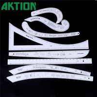 8pcs/set French Curve Ruler Set Acrylic - Sewing Template for Dress Patterns, Quilting Designs & Cosplay Costume Crafting