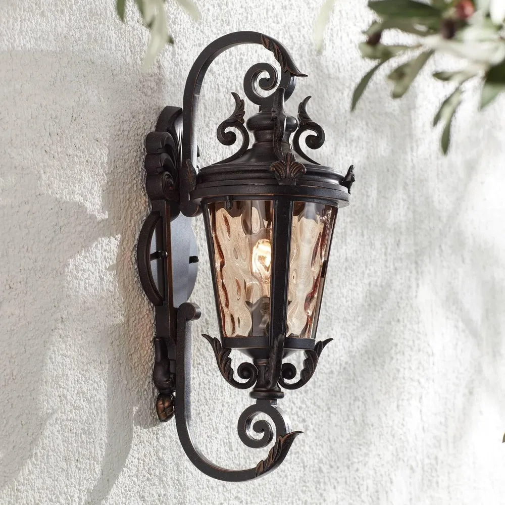 Outdoor Wall Light Bronze Vintage French Sconce for Patio Porch