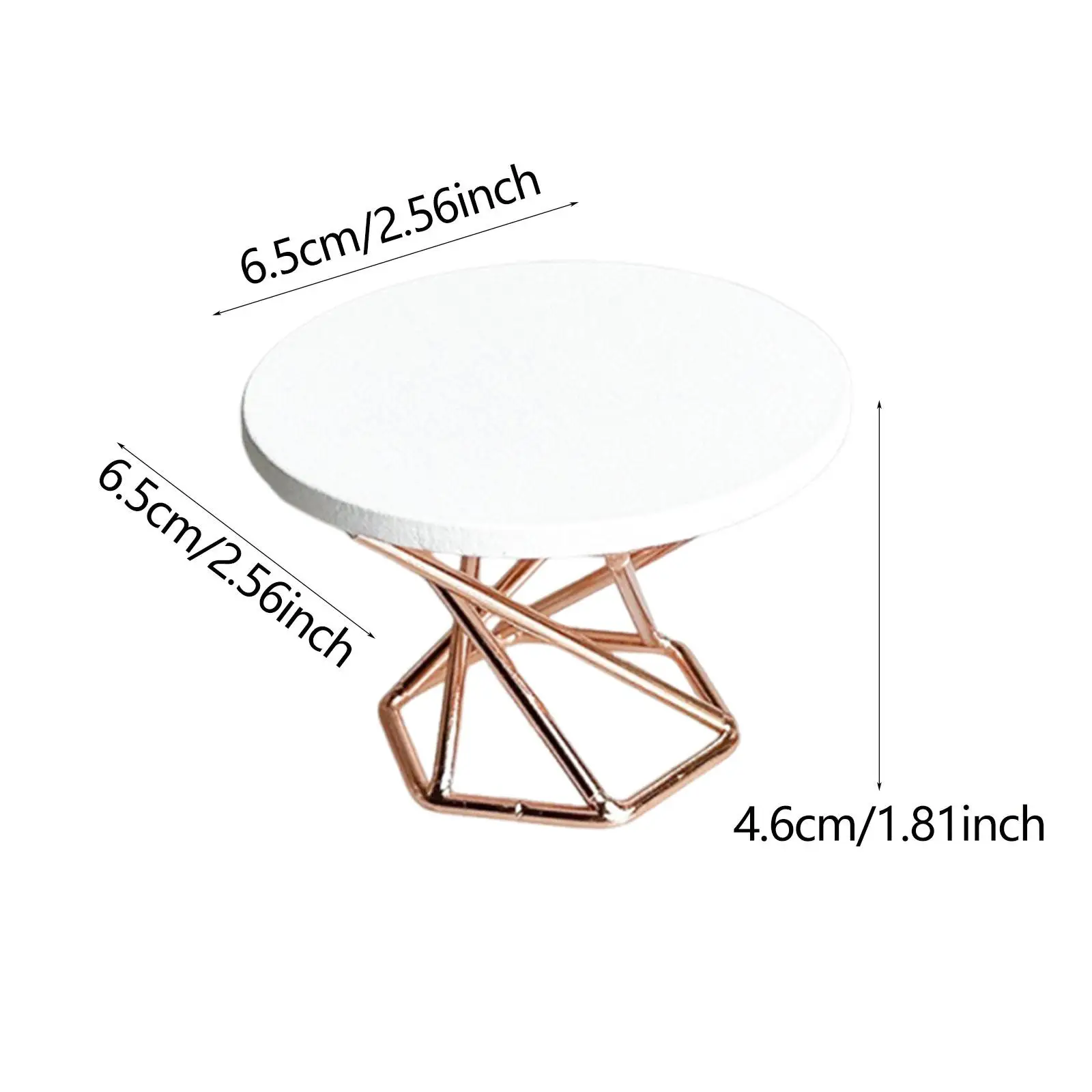 Mesa auxiliar para muebles de casa de muñecas, 1/12, 6,5x4,6 cm, para decoración de miniescena, modelo de mesa auxiliar, tapa de madera