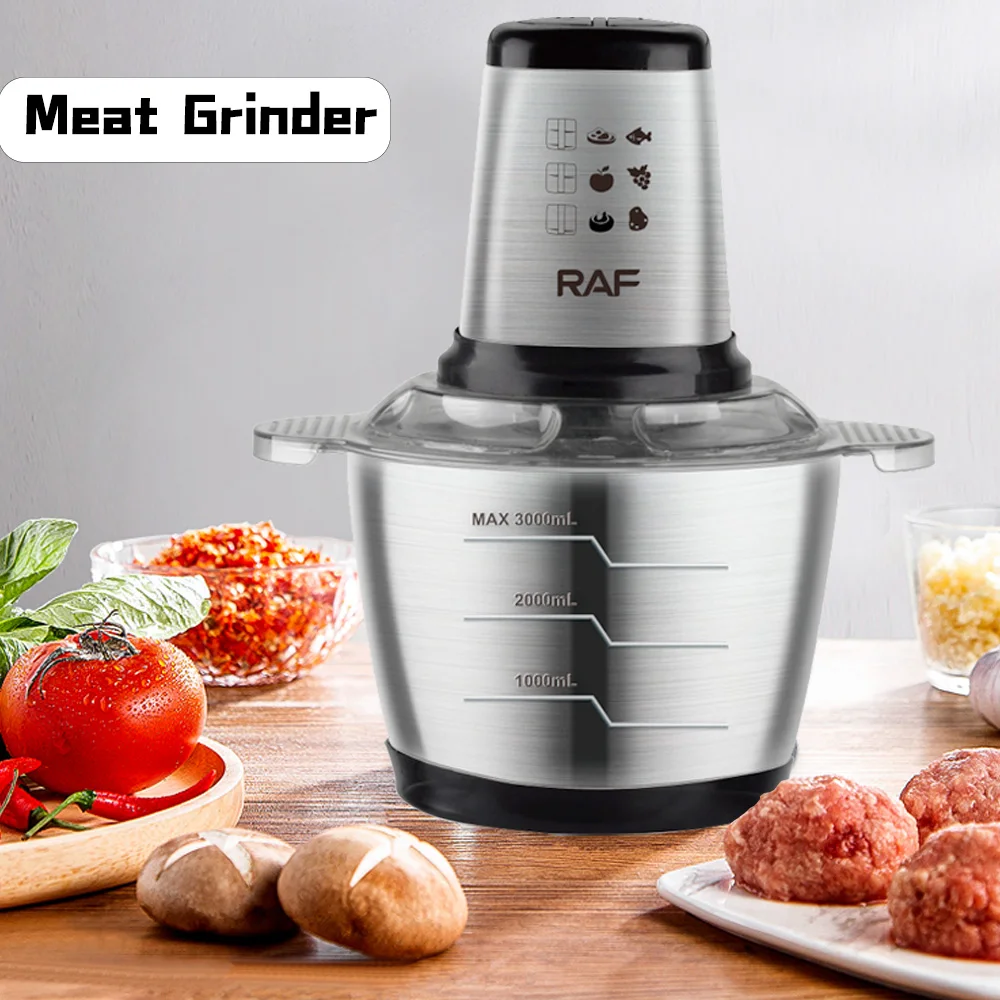 고기용 스테인레스 스틸 그릇 가정용 블렌더가 포함된 전기 고기 분쇄기 3L