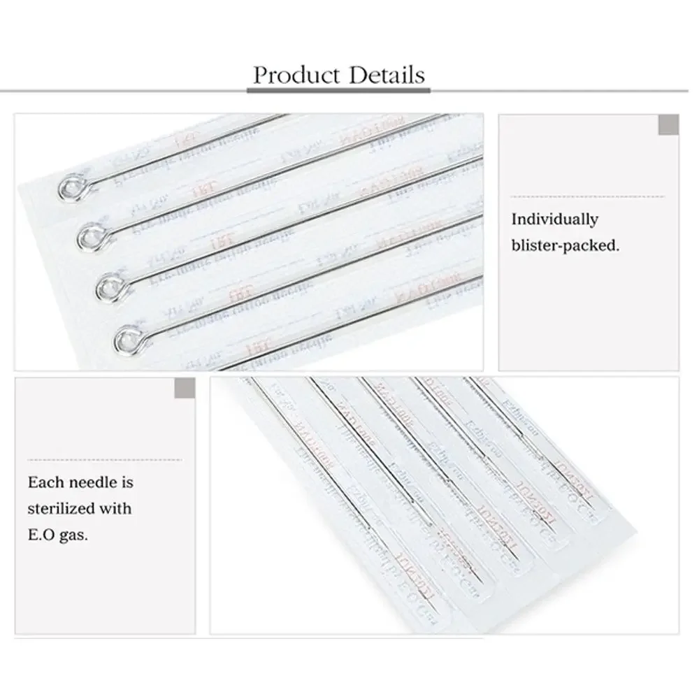 Professional  Sterile Tattoo Needle Round Liner Needles Tattoo Supply Permanent Makeup Accessories