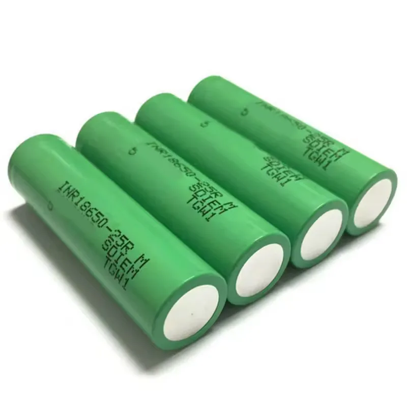 High Quality 25R INR 18650 Battery Rechargeable Li ion Battery 2500mah 20A 3.6V Flat Top 18650 Batteries For Flashlights Camera