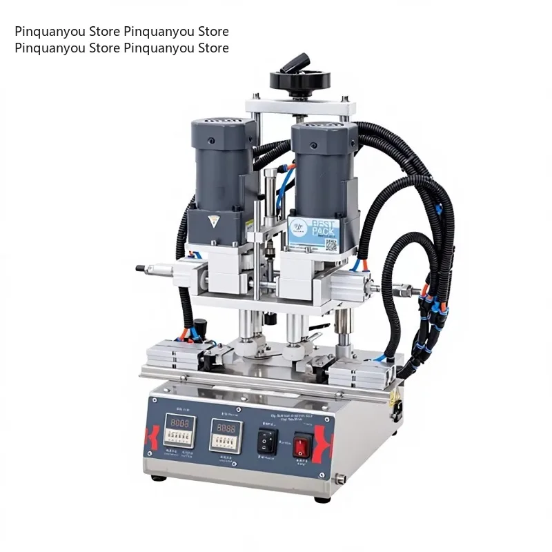 Semi-automatic Customized Capping Machine  Sauce Glass Laundry Liquid Bottles Small Desktop Model 72x45x52 37kg