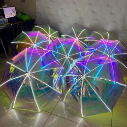 Halloween party Dance performance Umbrella LED glow-in-the-dark props Bar Music Festival gala performance luminous umbrella