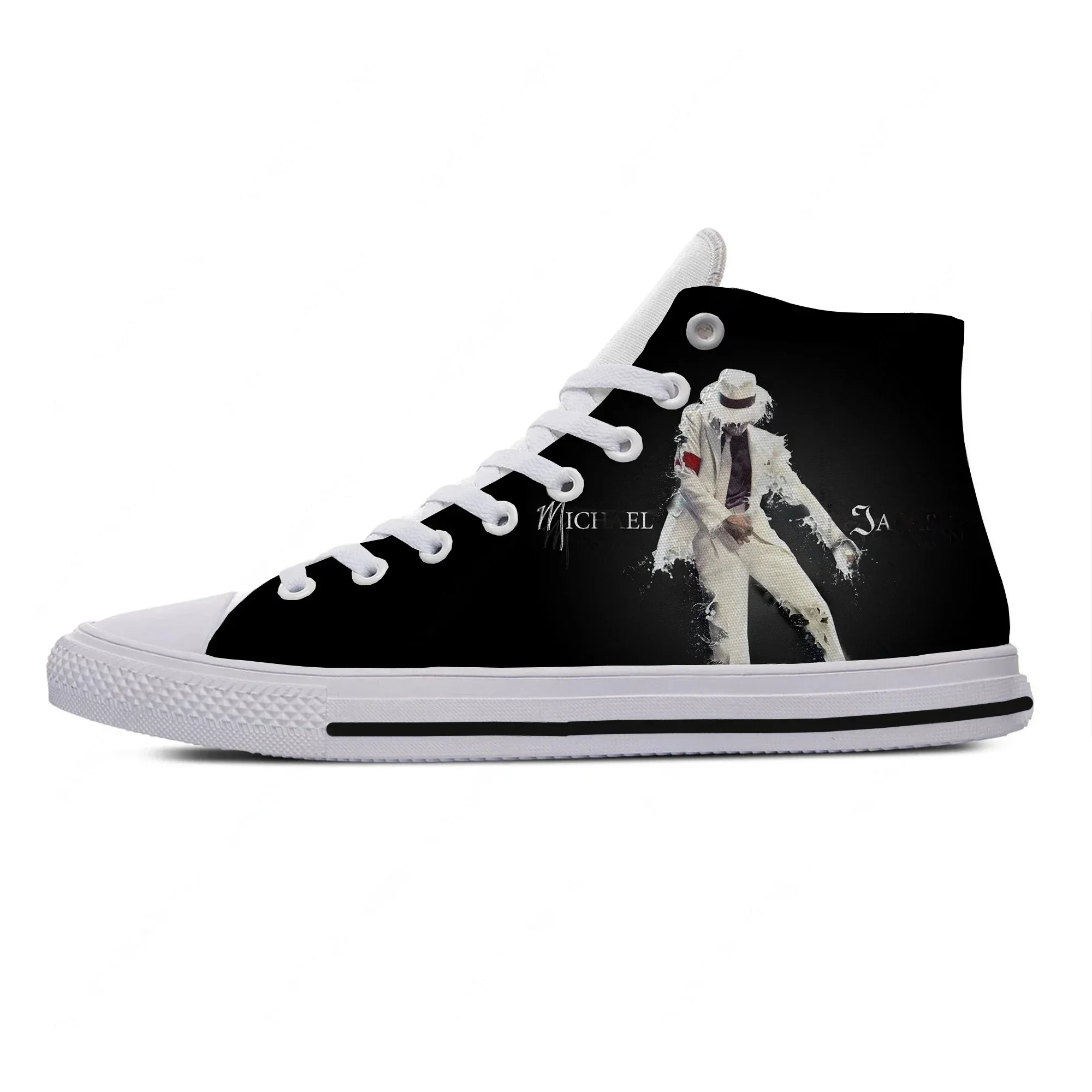 

Hot Men Women Hip Hop Fashion Shoes Summer New Mens King of Pop Michael Jackson Lightweight Breathable Comfortable Canvas Shoes