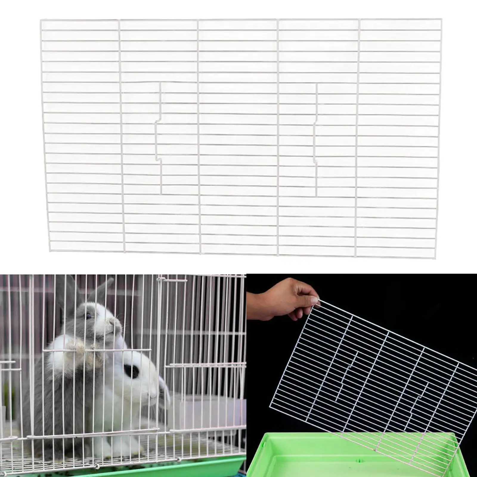 Metal Floor Grid Replacement Floor Grid Cats Dogs Floor Mat for Guinea Pig Bunny Pet Bottom Tray Puppy Playpen Modular Cages