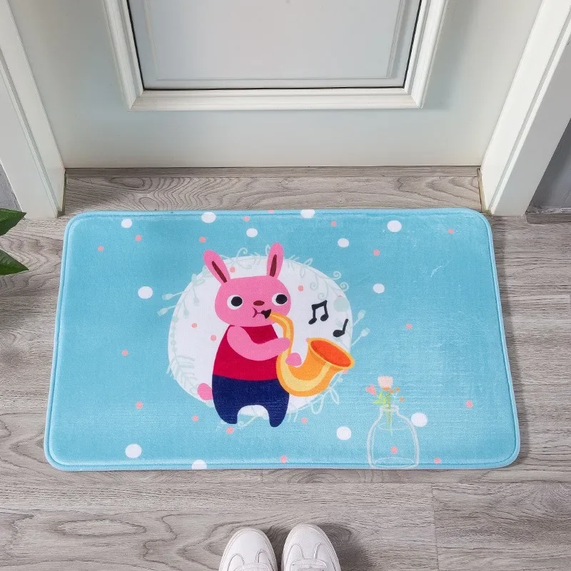 Маленький ковер с рисунком кошки и собаки, напольный коврик, нескользящий мягкий современный стильный коврик для гостиной, прихожей, спальни, украшения