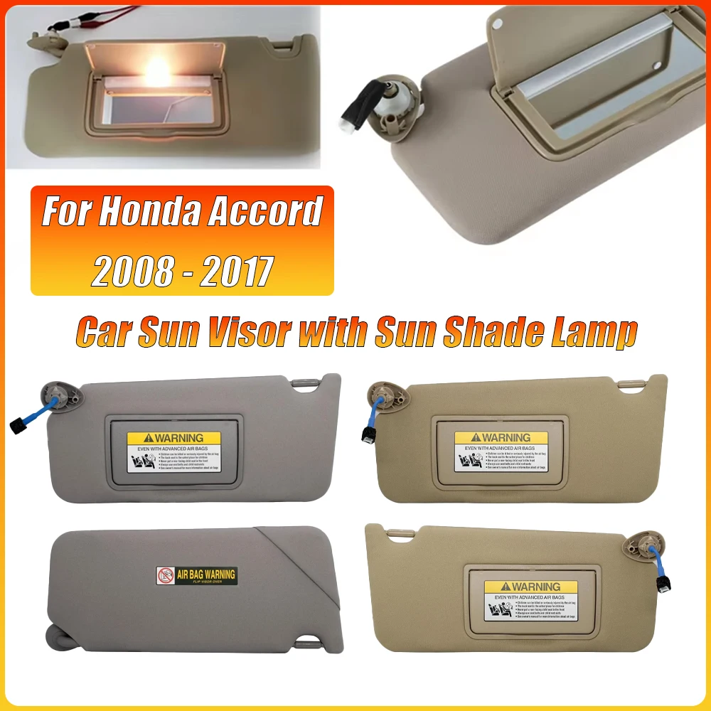 

Солнцезащитный козырек CarSunshade, левая и правая сторона пассажира для Honda Accord 2008-2017 83280TA5A51ZA 83280TA0A51ZA, солнцезащитная лампа