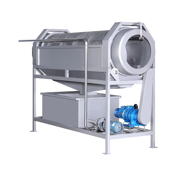 Efficient mechanized fruit, vegetable and food multi-function processing drum washing machine