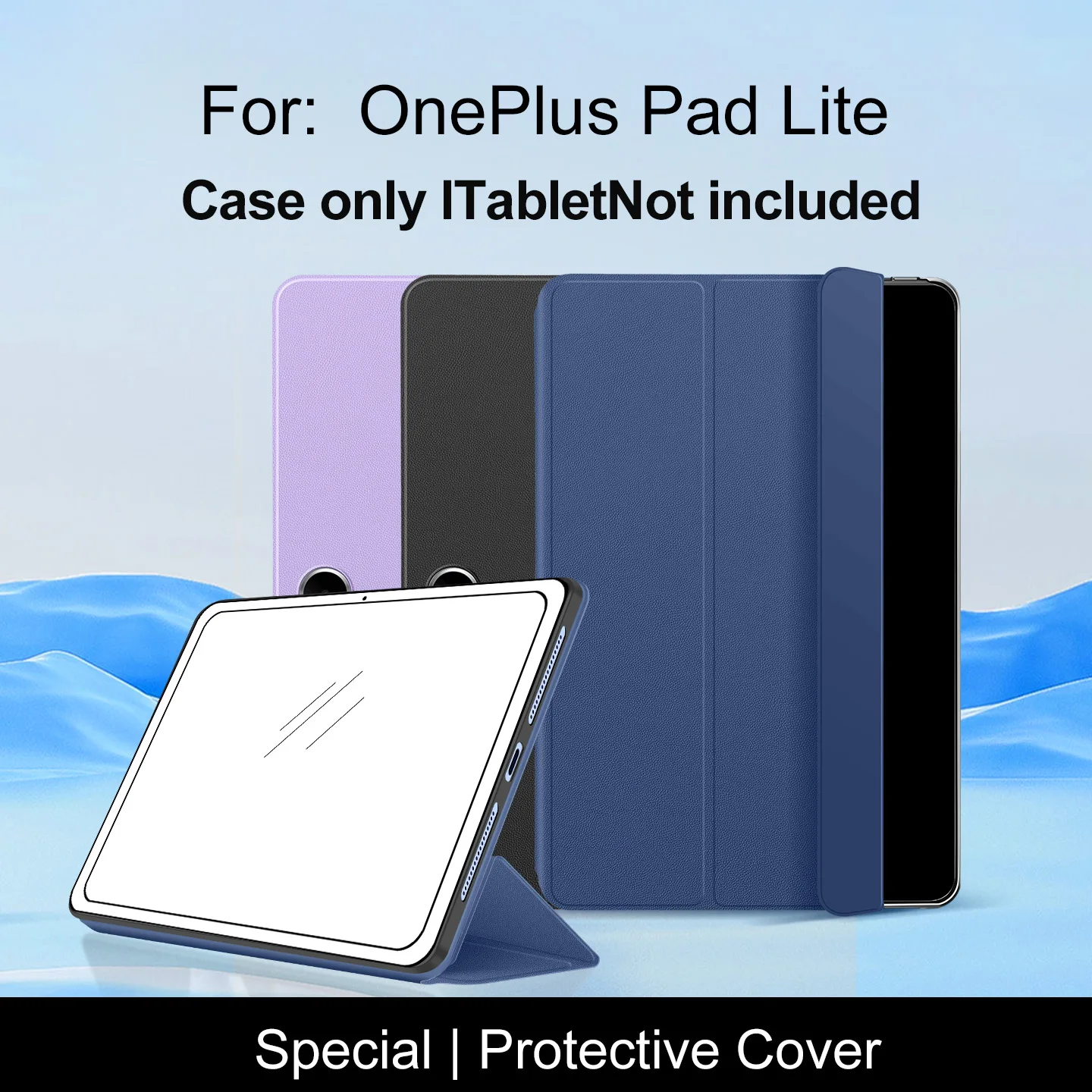 

Case for OnePlus Pad Lite foldable design without magnetic closure base plate fixed comfortable to the touch