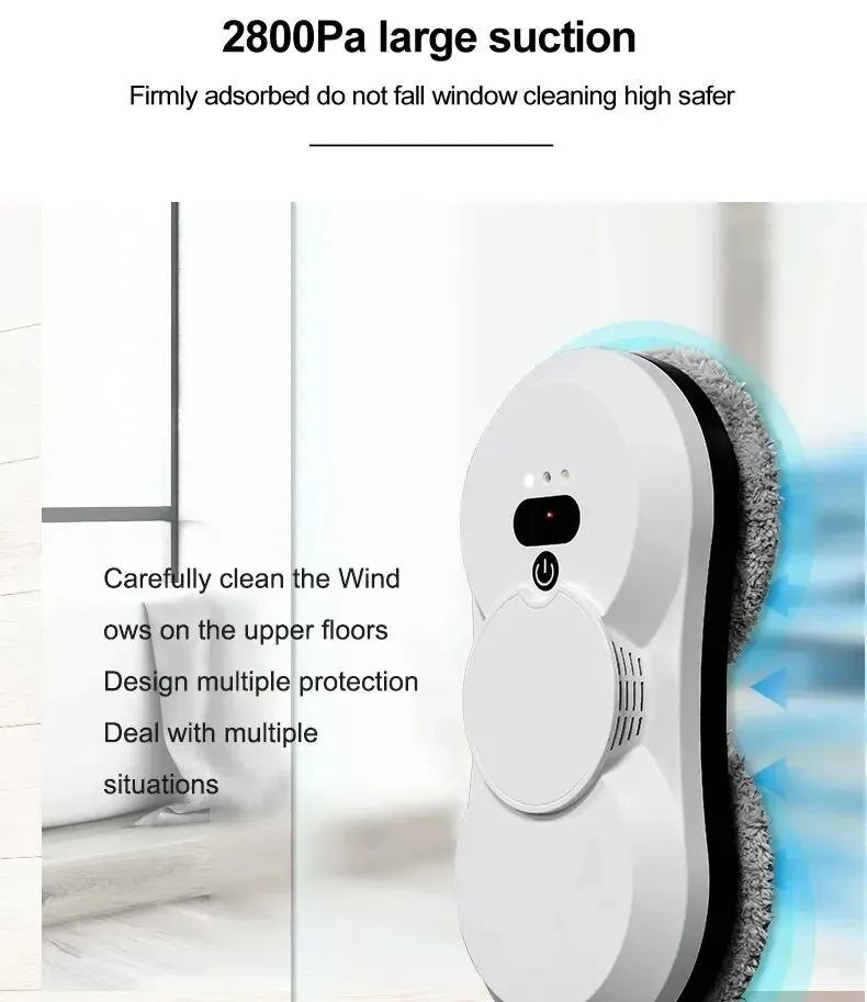 Window Cleaning Robot Ultra-thin Double Water Spray Remote Control Planning Window Cleaning Machine Window Wiper Glass Wiper