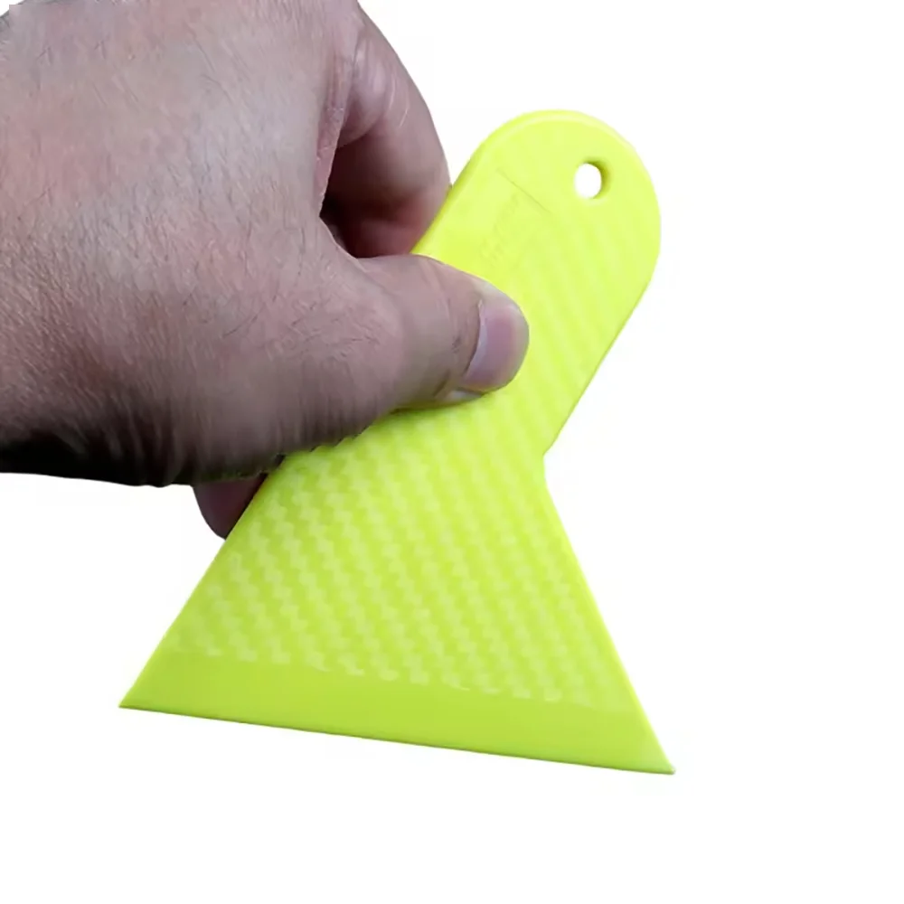 5 Pcs/Lot Wholesale PP Material Car Wrap Tint Tool Green Grid Pattern Triangle Plastic Vinyl Squeegee for Window Film Sticking