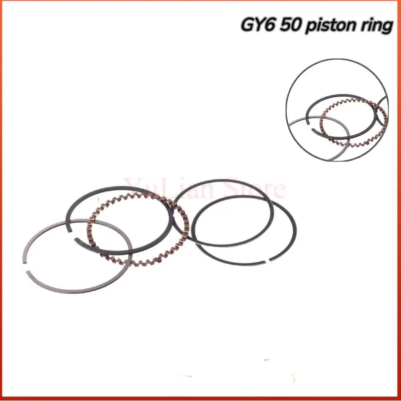 

GK5 Motorcycle Piston Ring Set for Scooter Engines: STD & Modified Sets Compatible with JH70 DY90 GY6-50
