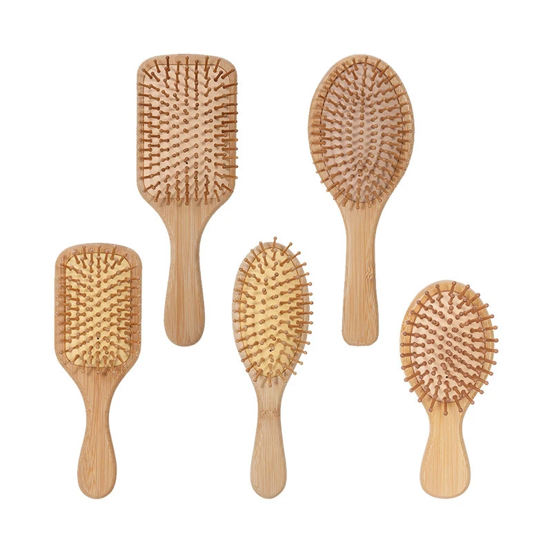 

Бамбуковая расческа с подушкой безопасности, бамбуковая расческа с широкими зубьями, гладкий массаж, щетка кожи головы, расческа для стрижки волос, женская укладка волос