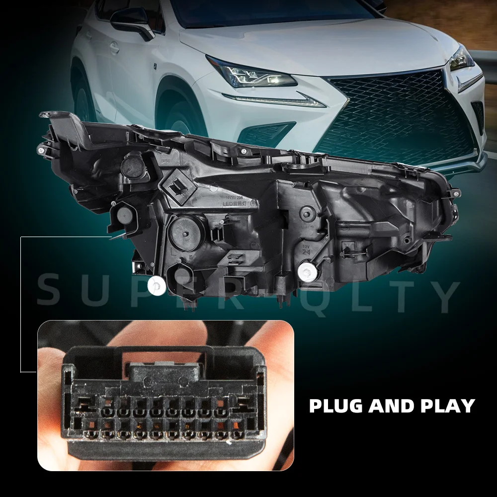 Fari anteriori a LED per fari Lexus NX 2015-2020 fari fari a LED aggiornamento luci modificate