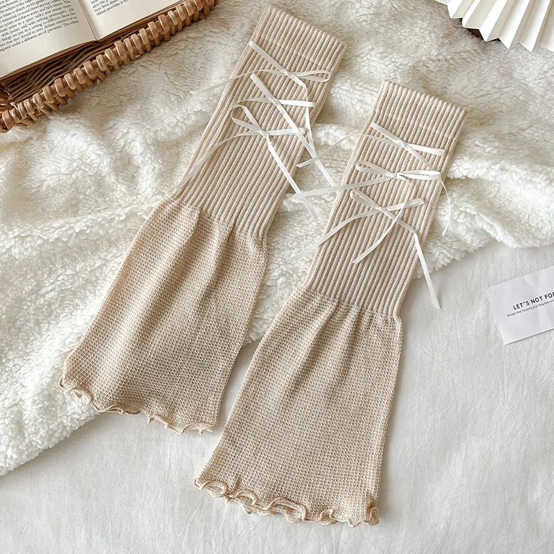 Warm Foot Cover Breathable Leg Warmers Layered Warm Socks Knit Thermal Stacking Ankle Socks For Daily Leisure Cold Season