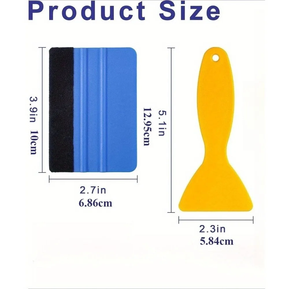 Felt Edge Squeegee Car Wrapping Tool Kits 4 Inch Vinyl Wrap Squeegee Applicator Tool for Car Vinyl Wrap Installation Tool view 5