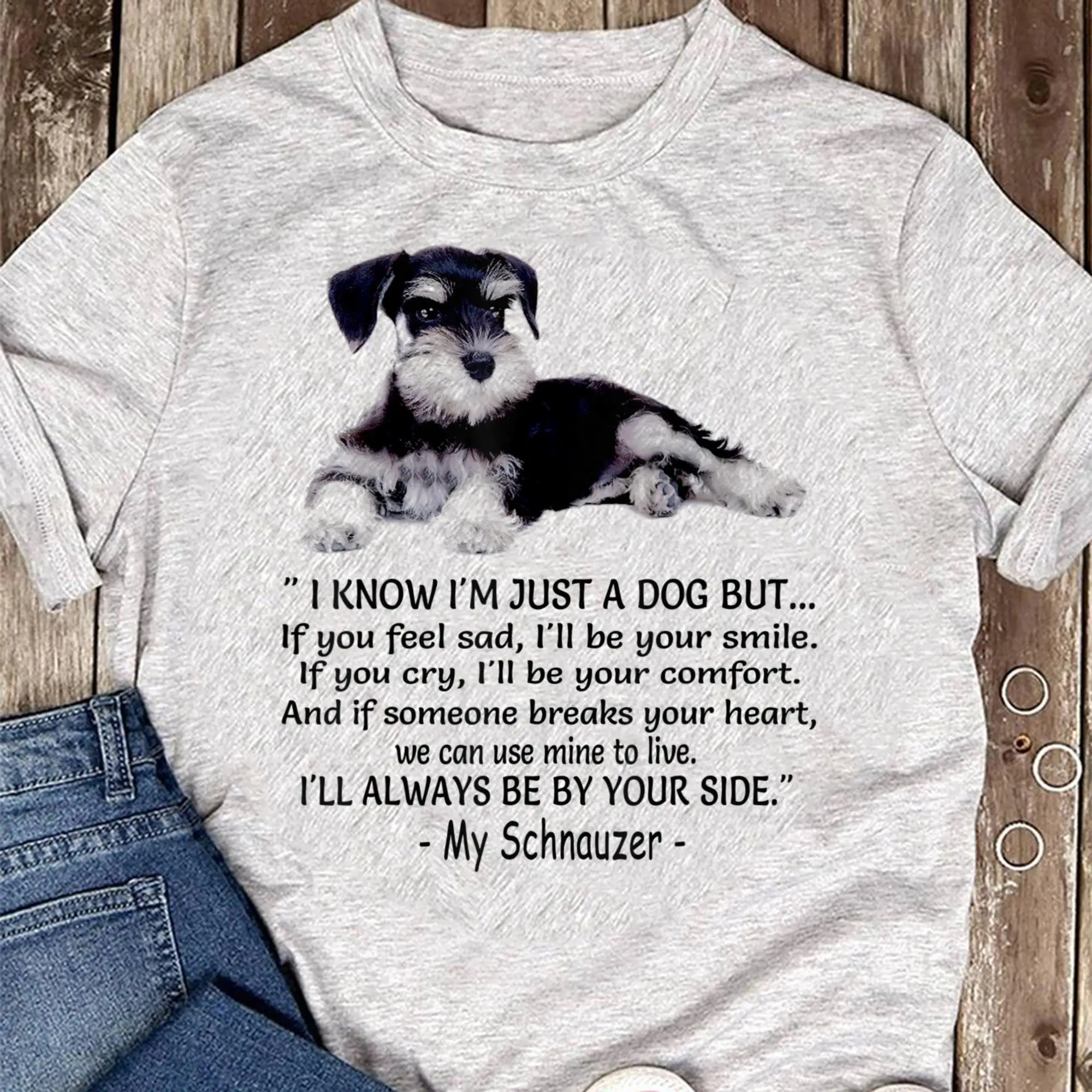 Miniature Schnauzer T Shirt for Dog Lovers Funny Mother's Day Sweater