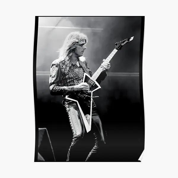 Glen Tipton Judas Priest Bw Photogra  Poster Decoration Home Decor Mural Painting Room Wall Picture Funny Vintage Art No Frame