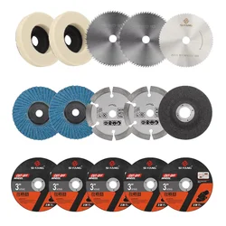 Dischi lamellari da 3 pollici 75mm Dischi abrasivi Mole Lame Taglio del legno per smerigliatrice angolare Utensili abrasivi