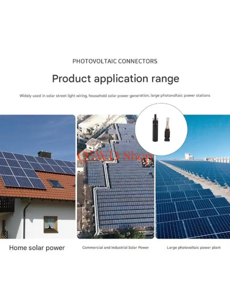 Q5WD Temperature Resistant Solar Fuses Connector Weatherproof Design Easy Tool Easy Fixing for Photovoltaic Arrays Seal